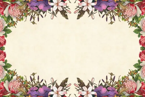 花，框架，花，背景，复古，玫瑰，花束，簇