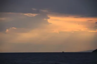 日出，海洋，天空，海洋，大气，太阳，云，天空