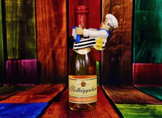 烹饪，瓶子，礼物，给特殊的人，有趣，瓶颈，人物，木质材料