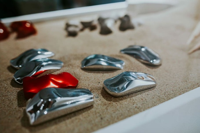 收藏各种展览项目的特写镜头