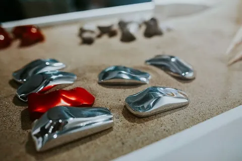 收藏各种展览项目的特写镜头