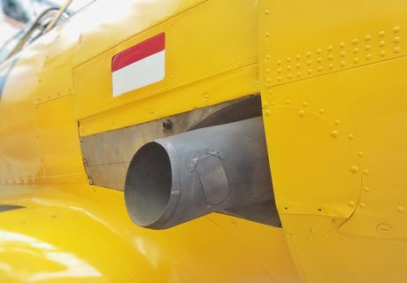 飞机，特写，复古，复古，老，黄，红，航空