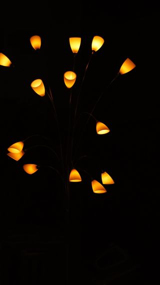 光, 灯, 气氛, 夜晚, 黑色背景, 照亮, 散焦, 空灵