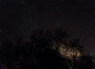 法国，普罗旺斯阿尔卑斯山，天空，太空，宇宙，夜晚，云彩，树木