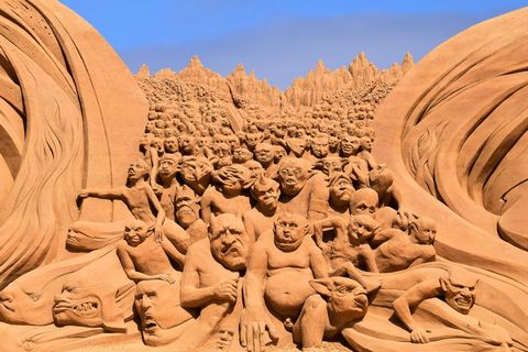 沙雕，沙子，艺术品，沙子图片，海滩，节日，雕塑，艺术家