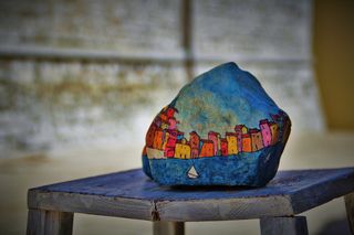 石头，艺术，艺术品，雕塑，创意，木质材料，座椅，没有人