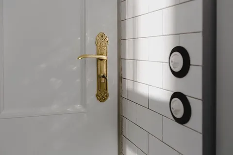 古董镀金门把手