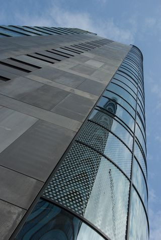 建筑，高，低，建筑，双塔，中心，车站，公司