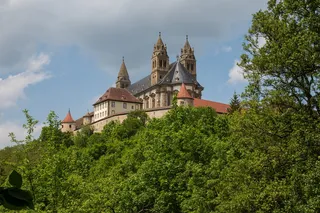 comburg、castle、schwäbisch hall、修道院、植物、树木、建筑结构