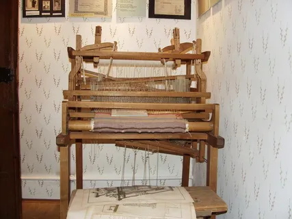 织机，小，木材，古董，编织，物质生产，纺织品，海马特博物馆