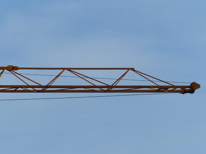 起重机, 建造, baukran, 现场, 天空, 起重载荷, 最后, 手臂