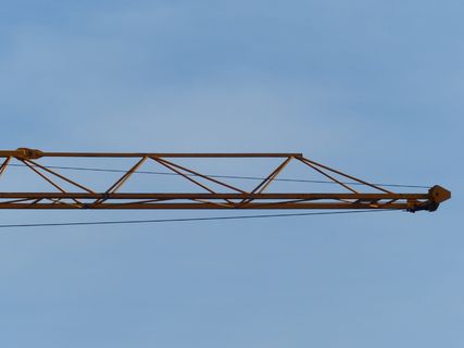 起重机, 建造, baukran, 现场, 天空, 起重载荷, 最后, 手臂