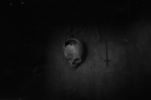 骷髅，骷髅，尼禄，命运，骷髅，老，筑墙特征，没有人