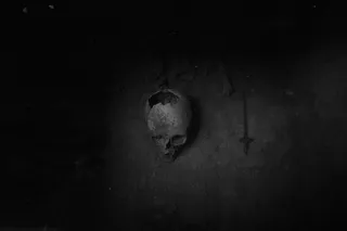 骷髅，骷髅，尼禄，命运，骷髅，老，筑墙特征，没有人