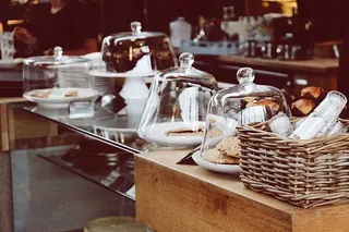 咖啡店、咖啡、食品、甜点、糖果、零食、餐厅、柜台