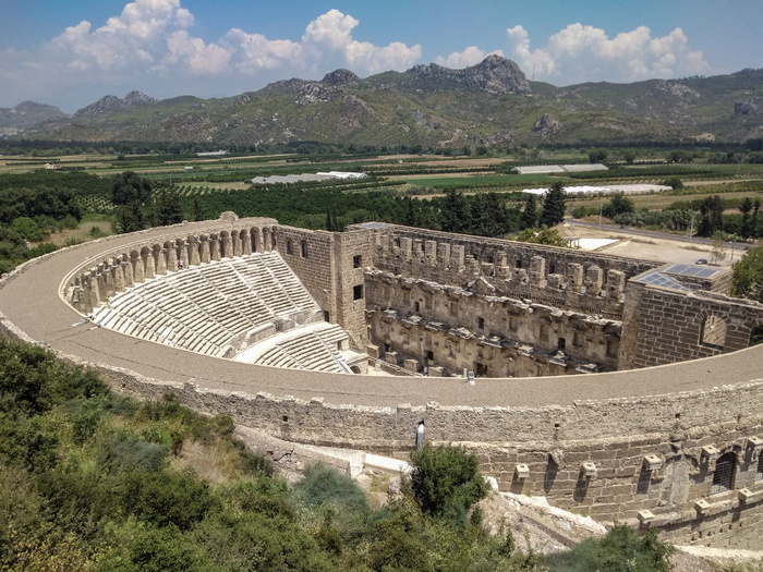 剧院，土耳其，阿斯彭多斯，古代，景观，历史，建筑，古代