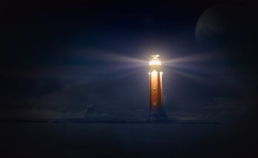 解除灯塔塔, 灯塔, 发光, 夜, 海, 照片蒙太奇, 大气, 黑暗 解除灯塔塔, 灯塔, 发光, 夜, 海, 照片蒙太奇, 大气, 黑暗