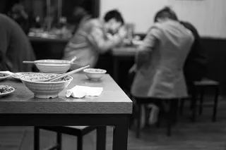 中国，北京，碗，筷子，黑白，餐馆，米饭，菜