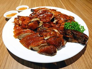 切片，北京烤鸭，盘子，烤鸭，烧鸭, 中国、亚洲、美食