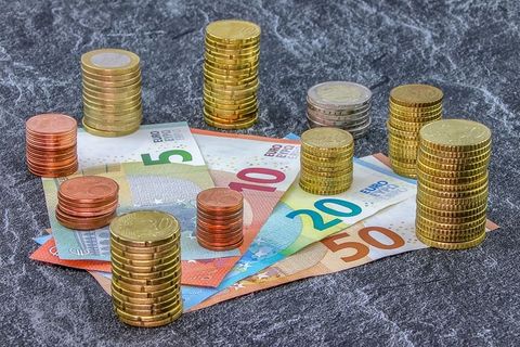 货币、硬币、纸币、欧元、美分、货币、付款、业务