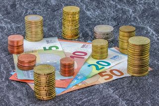 货币、硬币、纸币、欧元、美分、货币、付款、业务