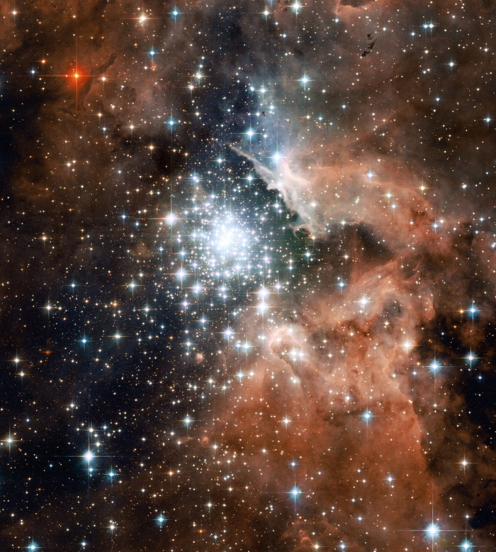 银河3d壁纸，ngc 3603，发射星云，星座，星系，星空，太空，宇宙