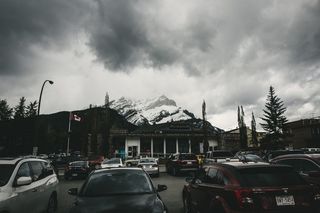 加拿大、阿尔伯塔、旗帜、山脉、汽车、新不伦瑞克、汽车、运输方式