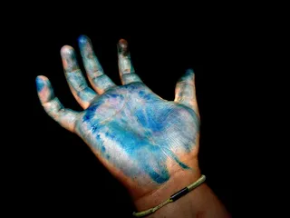 人手，手，菜鸟图库，黑色背景，身体部位，摄影棚快照，手指，人体手指