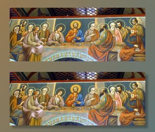 特写、摄影、最后、晚餐绘画、保加利亚、鲁斯、保加利亚东正教、图标