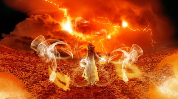 热，桌面，热，火焰，日落，自然，黎明，太阳