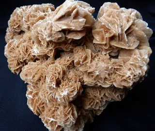 棕色，花，黑色，表面，沙玫瑰，沙漠玫瑰，沙色，黄色