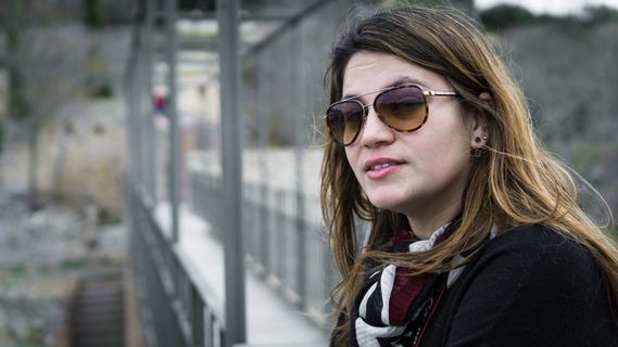 城市，美丽，肖像，人物，女人，户外，街道，城市