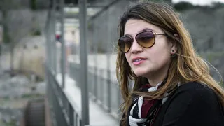 城市，美丽，肖像，人物，女人，户外，街道，城市