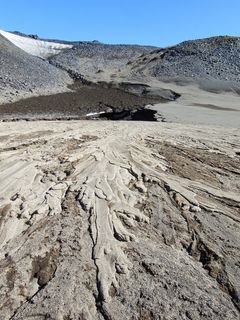 图案、沙子、污迹、小溪、山脉、雪的融化、纹理、那不勒斯