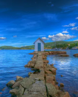 rocky，formation，shed，nimbus clouds，nimbus，clouds，sea，挪威