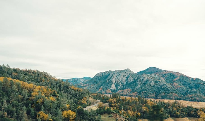 山，多云，天空，风景，摄影，山，近，三