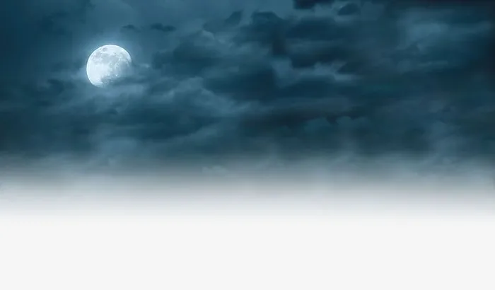 满月，有盖，云，天空，夜晚，多云，月光