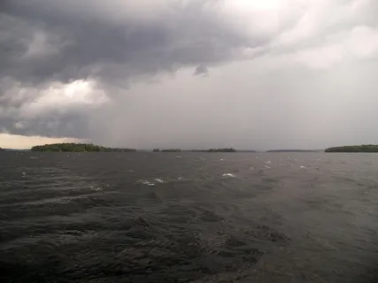 温尼伯索基湖，湖，风暴，水，天空，云，户外，风景