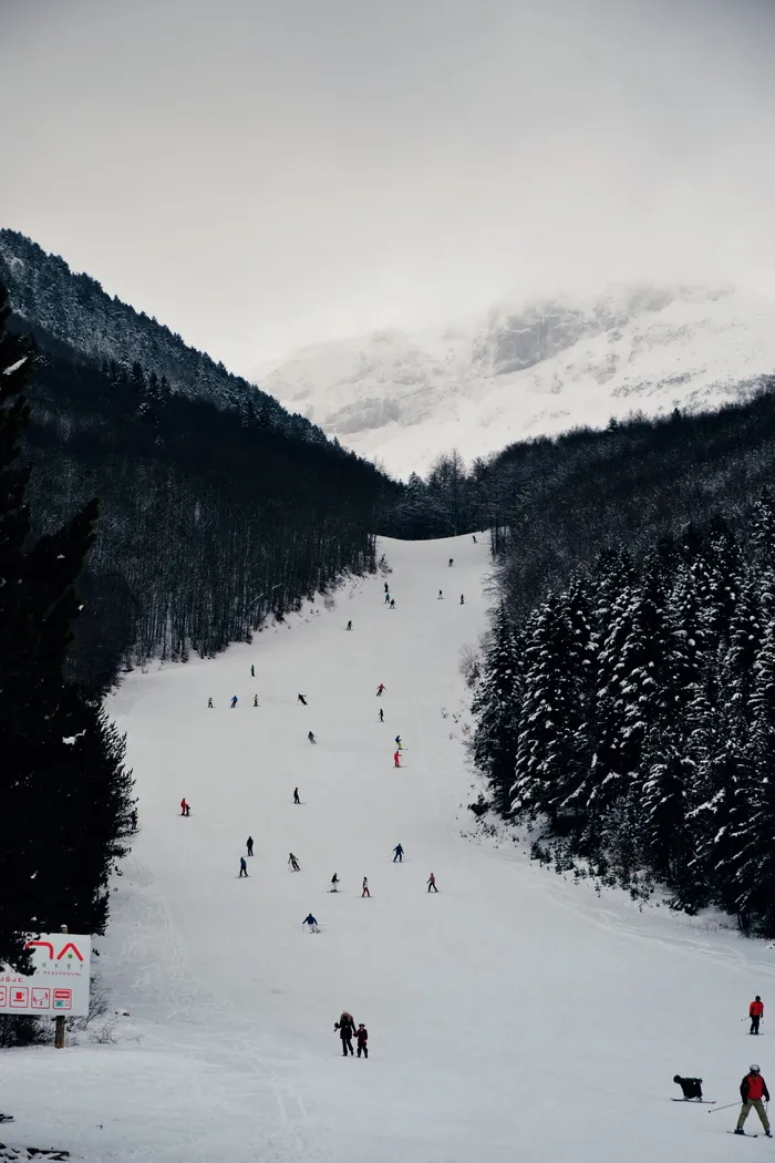 滑雪板和滑雪Lanscape