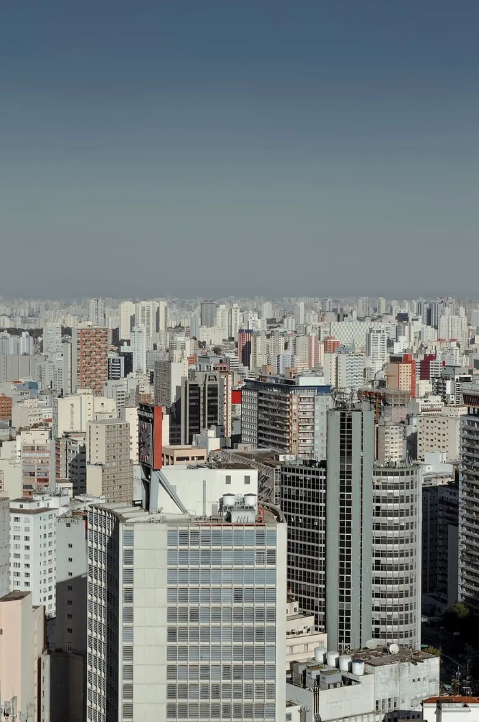 城市建筑的航空摄影