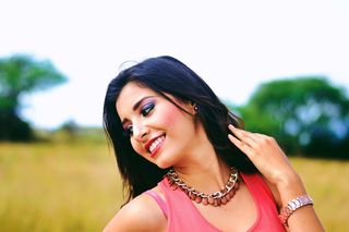 女人，红色，背心，上衣，白天，模特，肖像女人，模特