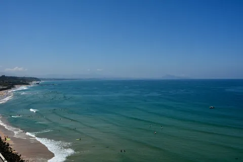 巴斯克国家,海洋,天空,海滩,法国,侧面,从远处看,水 巴斯克国家,海洋,天空,海滩,法国,侧面,从远处看,水