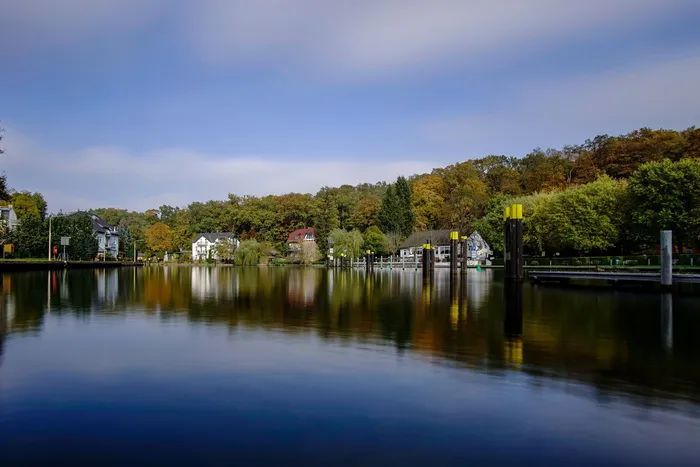 景观，秋天，湖泊，自然，镜像，五颜六色，树木，farbenspiel