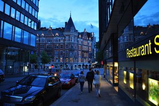 赫尔辛基，城市，夜晚，建筑结构，建筑外观，照明，建筑