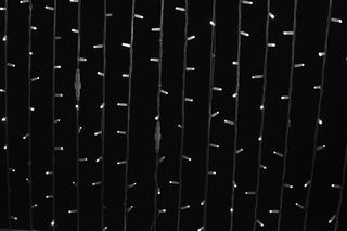 白色串灯，串灯，灯，地段，黑暗，夜晚，圣诞节，电力