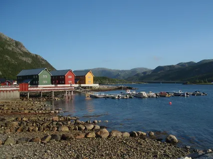 挪威，港口，大气，湖泊，水位，天堂，蓝色，水