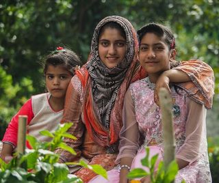 人，人，服装，服饰，姐妹，印度，斯利那加，围巾