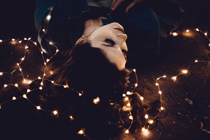 人，女人，脸，化妆，化妆品，黑暗，夜晚，光明