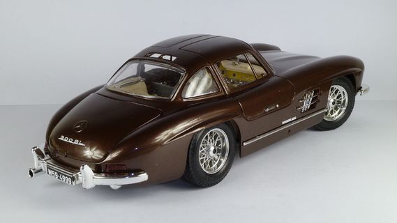 梅赛德斯，300sl，鸥翼，1954年，300sl，1x18，模型车，bburago