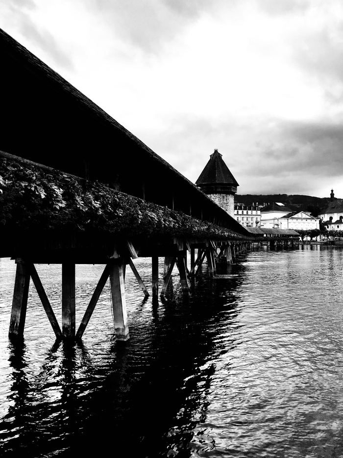 瑞士，卢塞恩，教堂桥，卡佩尔布吕克，水，建筑，湿，塔